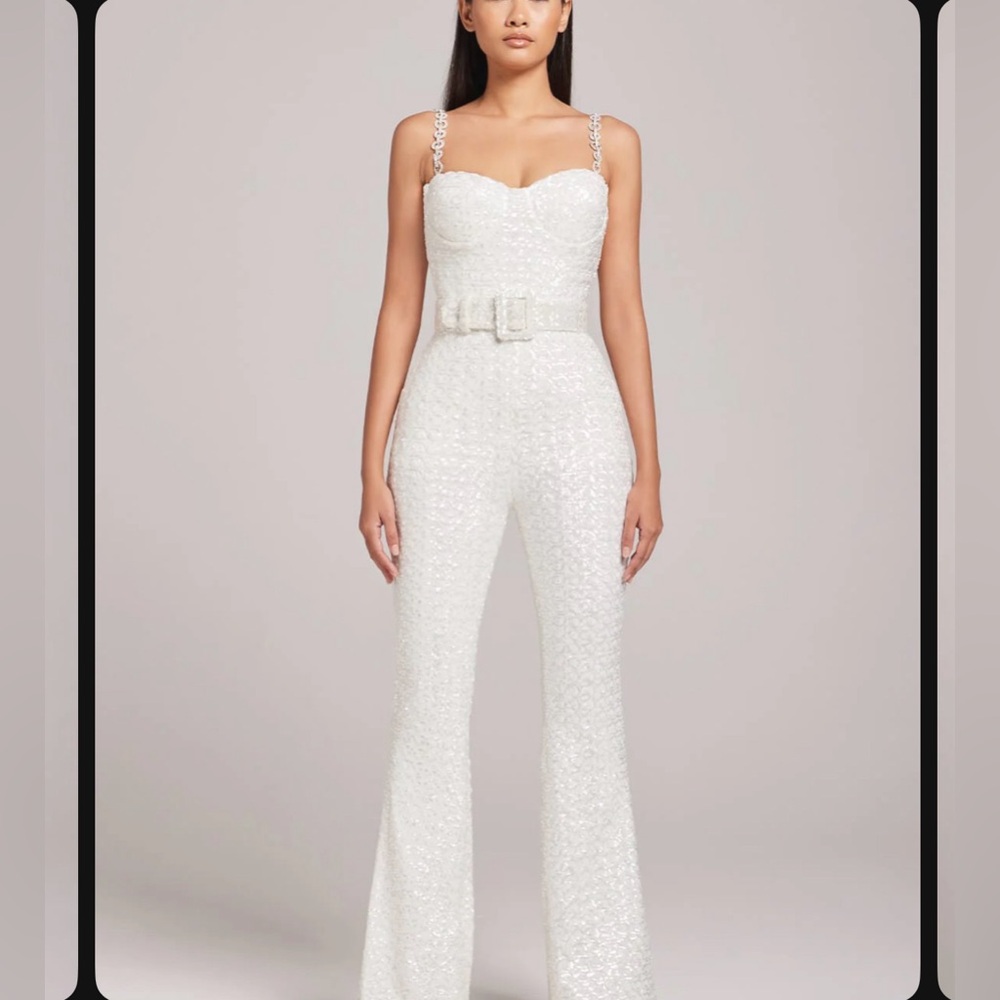 Nadine Merabi white jumpsuit (never worn)